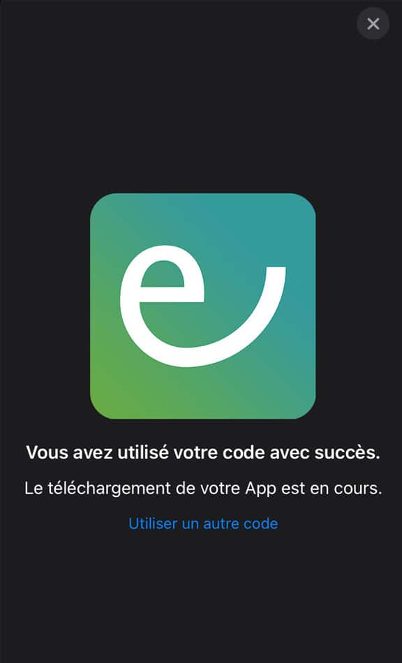 Téléchargement application iOs