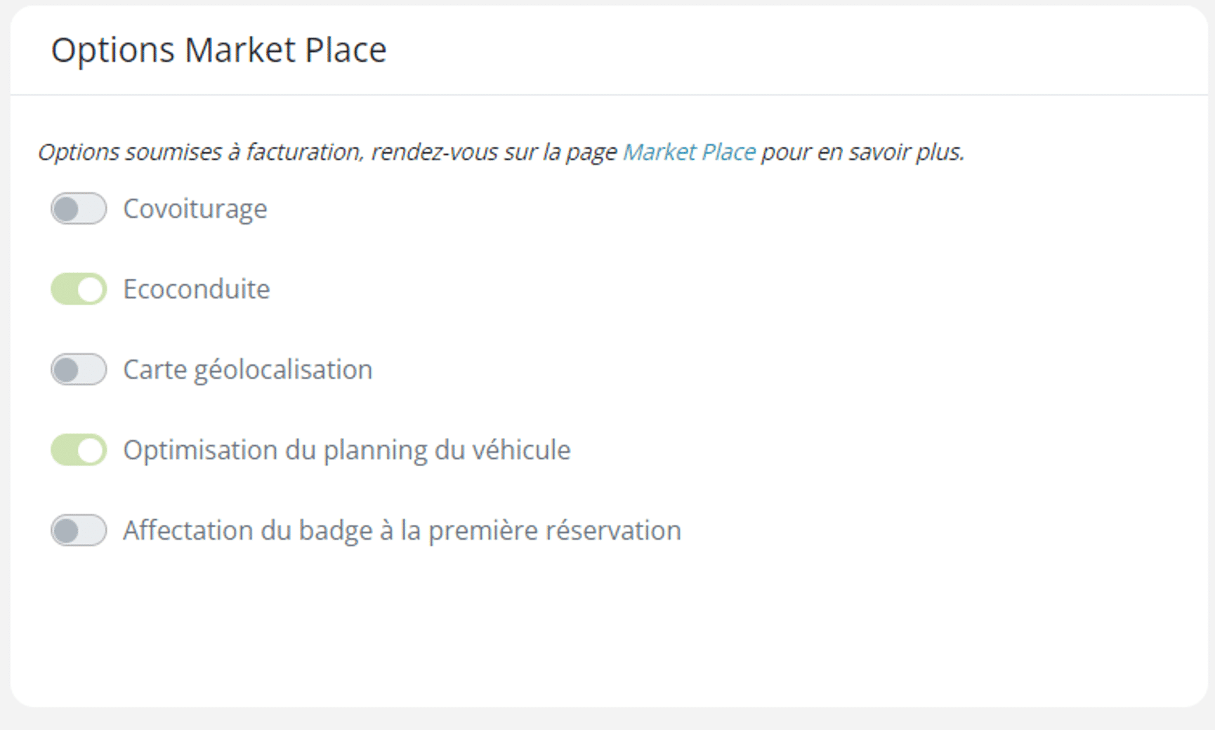 Option marketplace