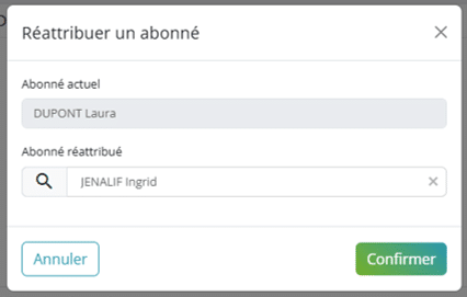 Réattribuer un abonné2