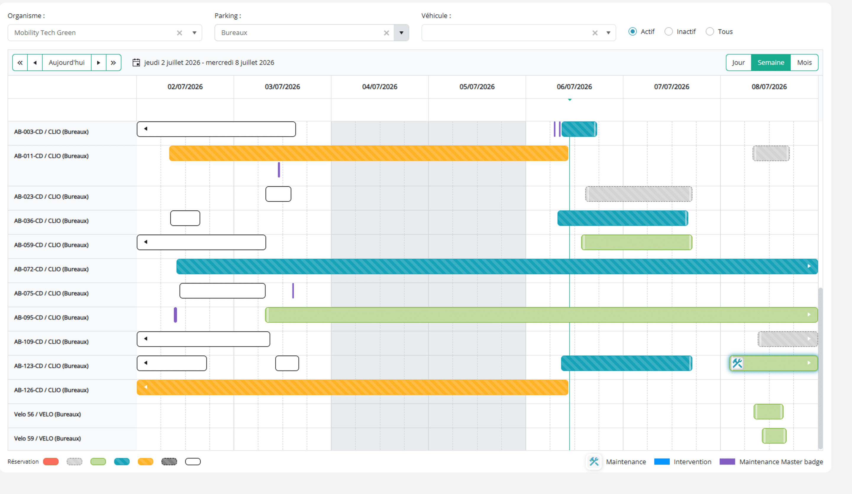 Planning glissant